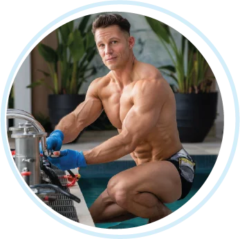 muscular pool boy